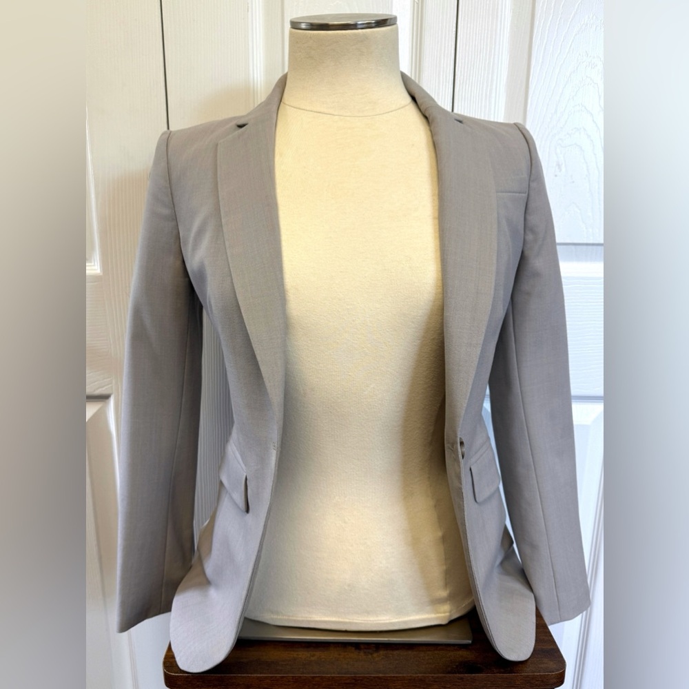 Light Grey Banana Republic Blazer 00P XXS